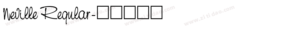 Neville Regular字体转换